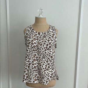 Anthropologie Dolan Leopard Print Sleeveless Top, XS, NWT